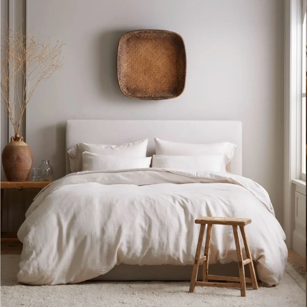 QUINCE European Linen Duvet Cover King/Cal King Sand